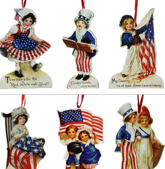 Set of Vintage Patriotic Ornamemts
