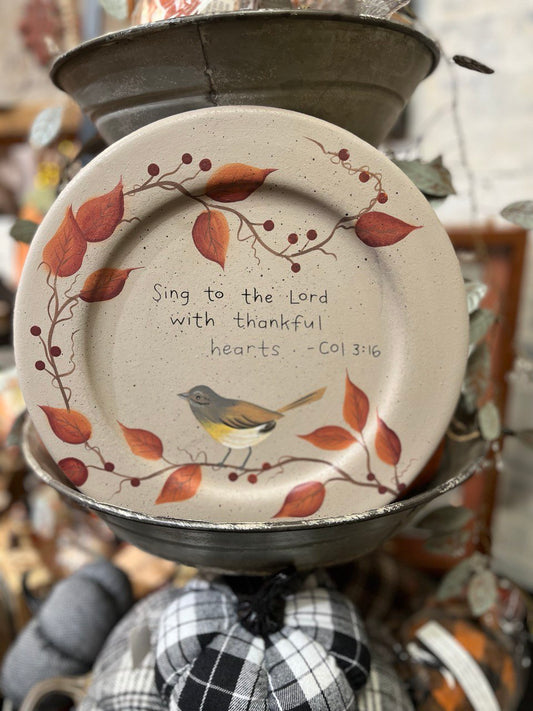 Sing to the Lord decorative plate.
